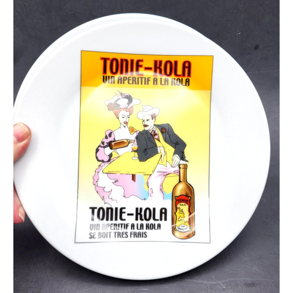 Godinger Dessert Snack Plates Vintage Posters Set of 3 Home Essentials 7.5" - Picture 3 of 8